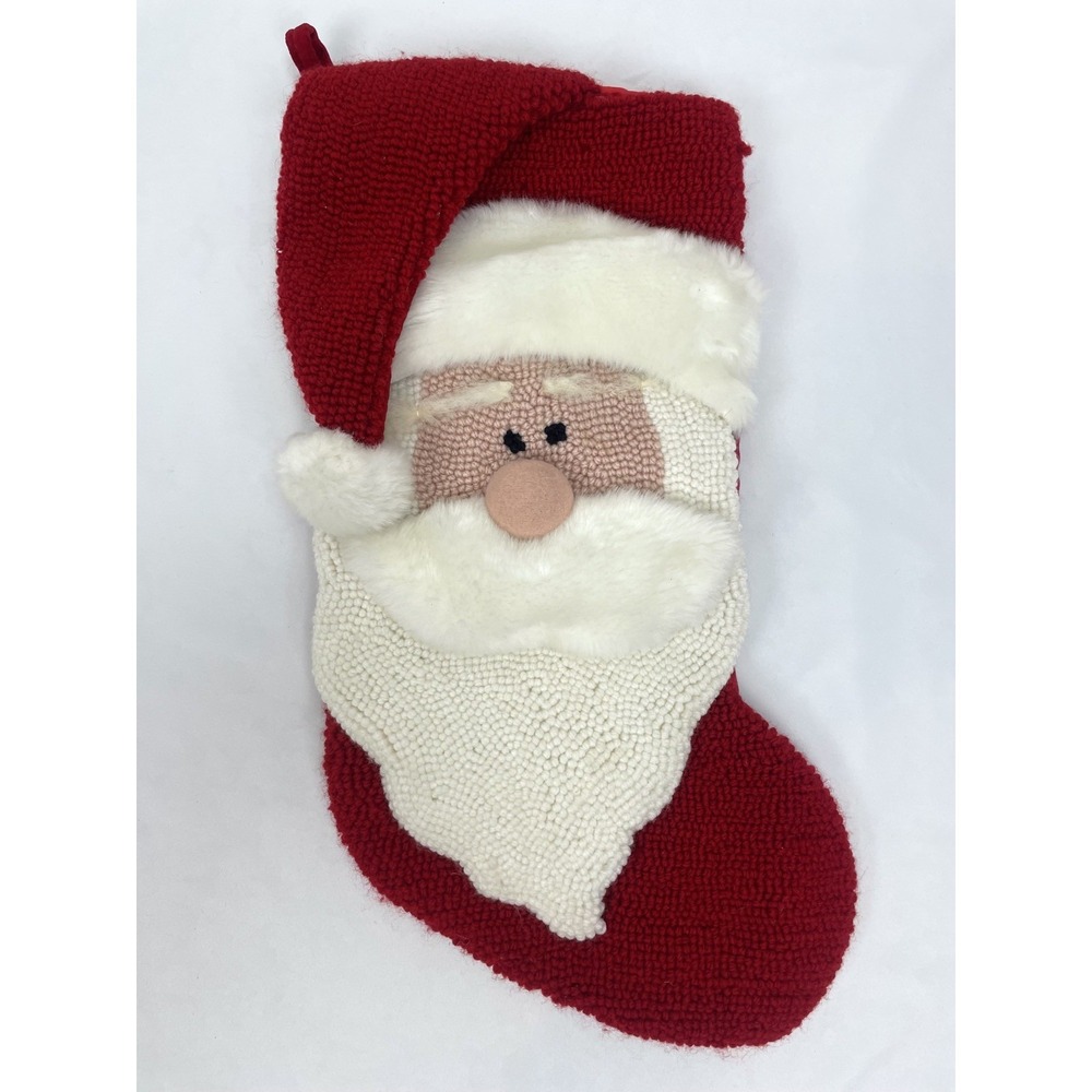 Dan Dee Santa Claus Christmas Stocking Needlepoint 3D Collector's Choice
